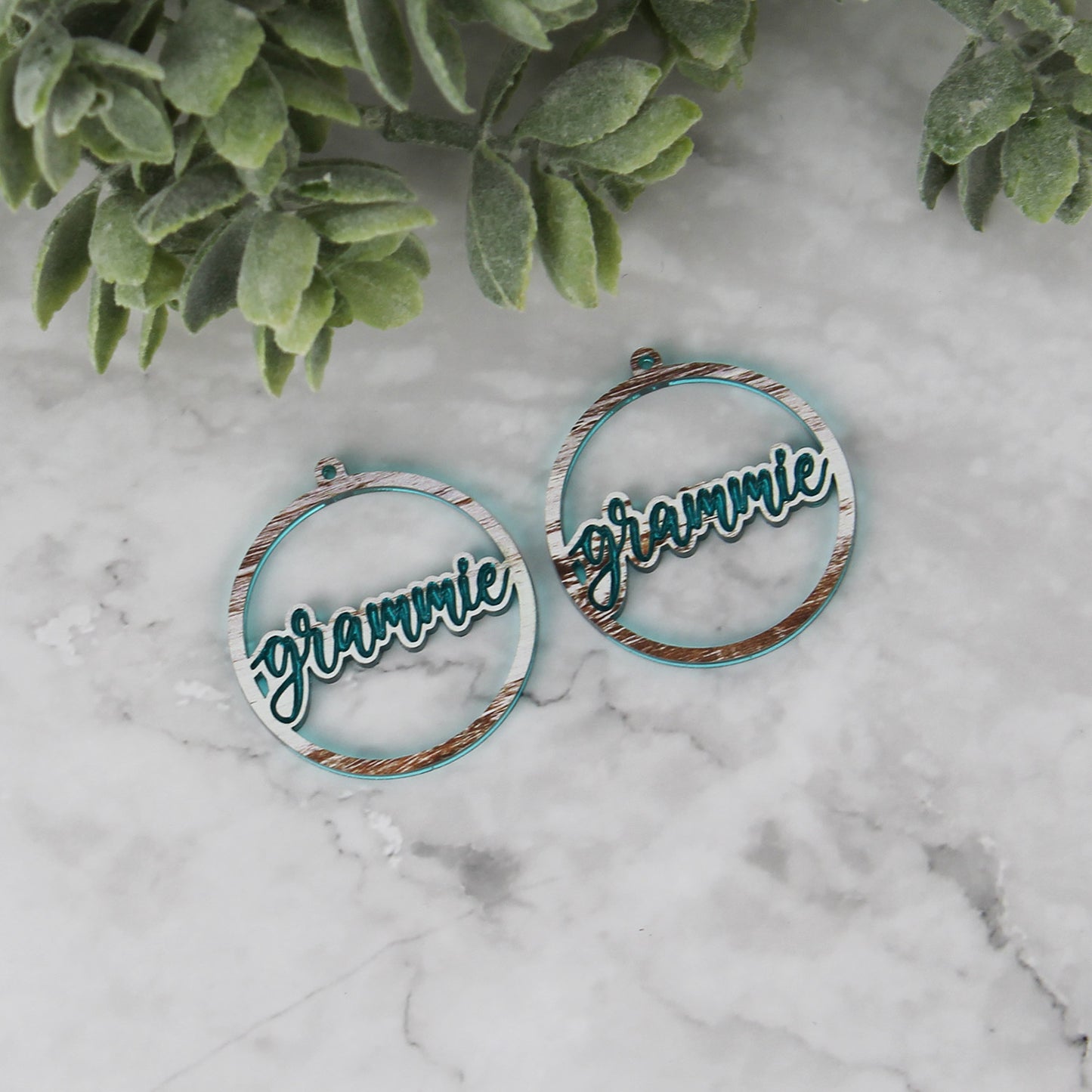 Round Grammie Earrings - Mother's Day Earrings - Glowforge
