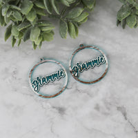 Round Grammie Earrings - Mother's Day Earrings - Glowforge