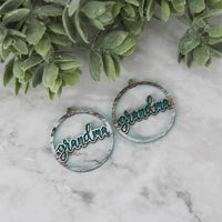 Round Grandma Earrings - Mother's Day Earrings - Glowforge