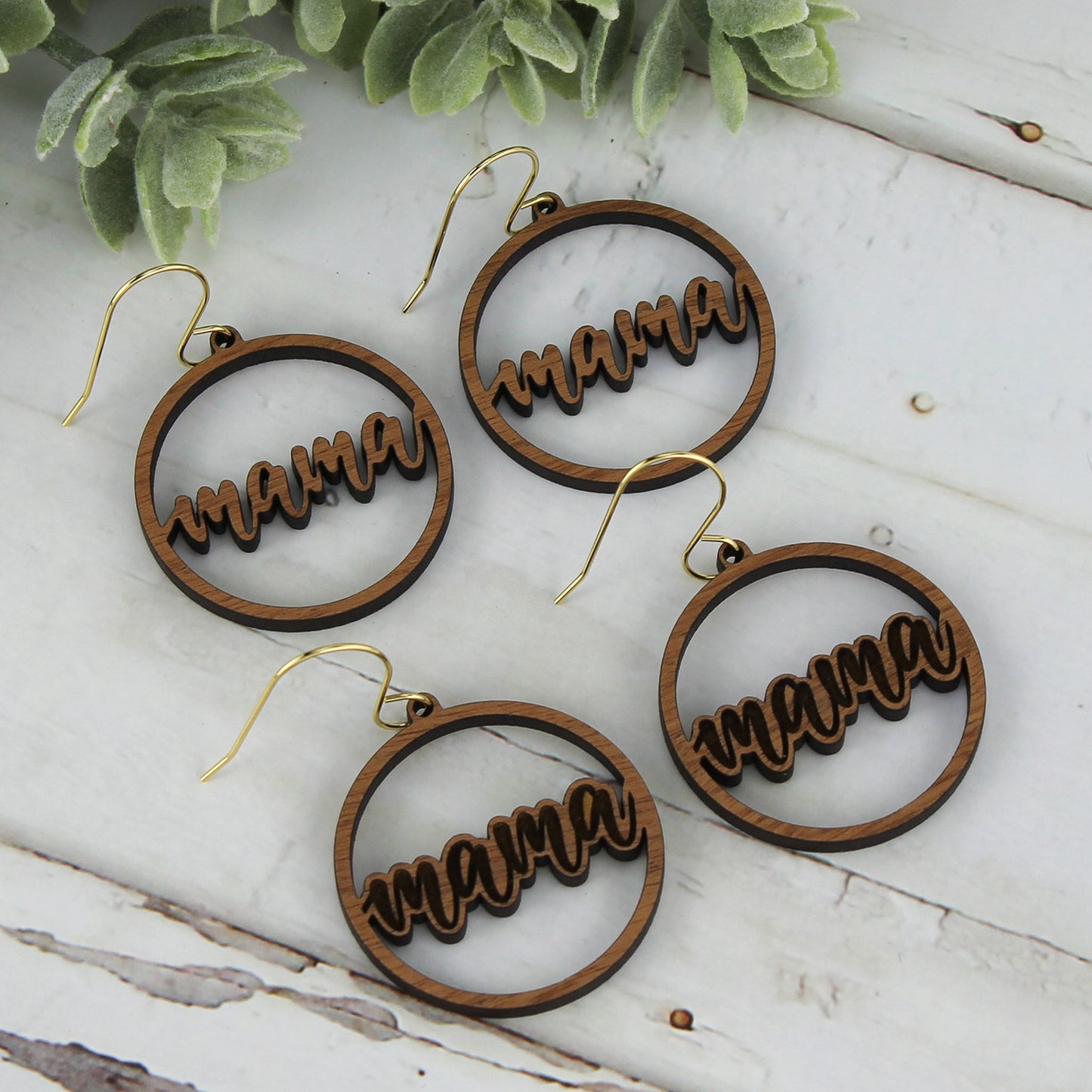 Round Mama Earrings - Mother's Day Earrings (Set of 2)