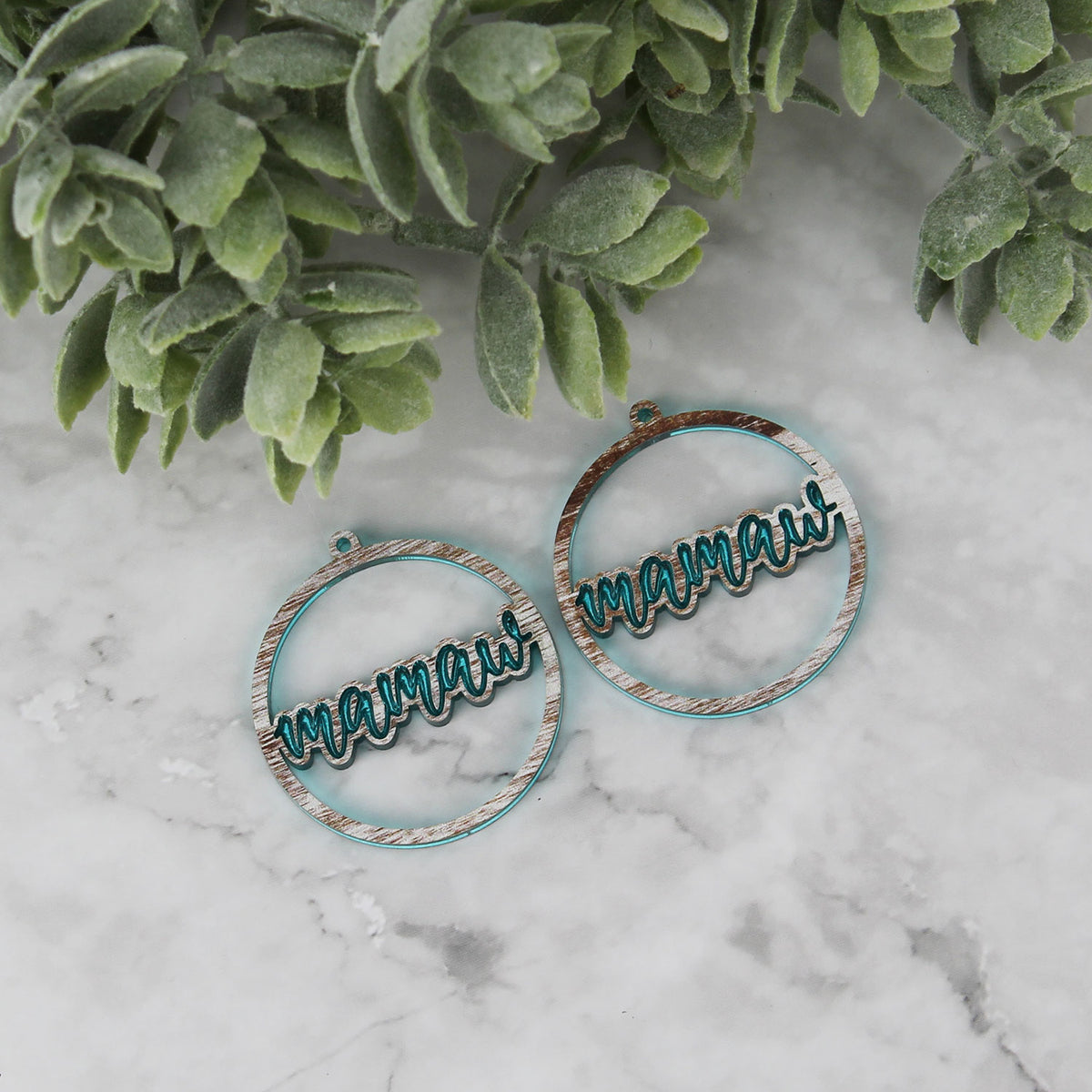Round Mamaw Earrings - Mother's Day Earrings - Glowforge