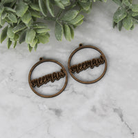Round Meemaw Earrings - Mother's Day Earrings - Glowforge