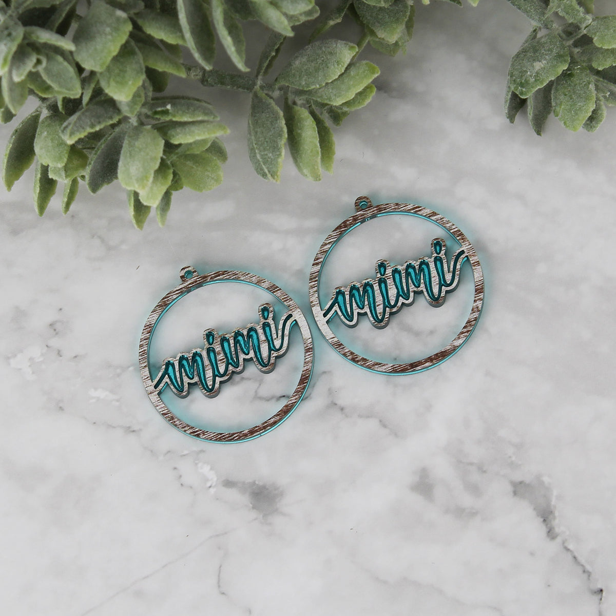 Round Mimi Earrings - Mother's Day Earrings  Glowforge