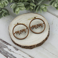 Round Mom Earrings - Mother's Day Earrings (Set of 2)