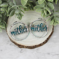Round Mother Earrings - Mother's Day Earrings - Glowforge