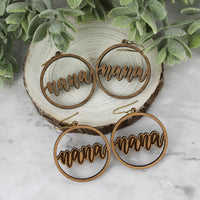 Round Nana Earrings - Mother's Day Earrings (Set of 2) - Glowforge