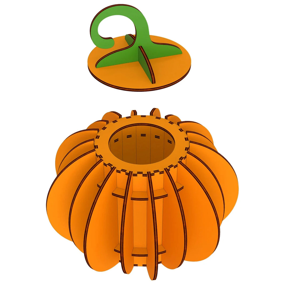 Round Pumpkin Box - Halloween Candy Storage – Glowforge Shop