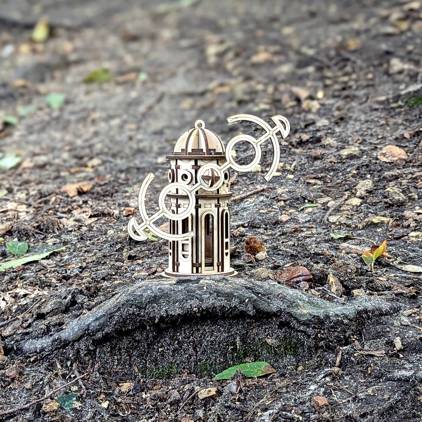 Round Shaped Windmill House with Rotating Screw - Glowforge