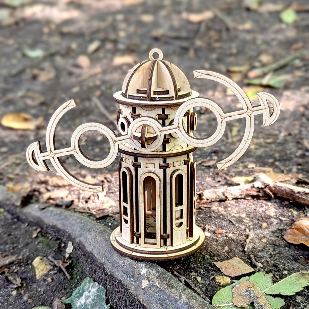 Round Shaped Windmill House with Rotating Screw - Glowforge