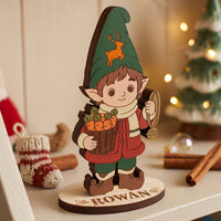 Rowan Reindeer Caretaker - North Pole Elf Figure for Play & Painting - Glowforge