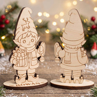 Rowan Reindeer Caretaker - North Pole Elf Figure for Play & Painting - Glowforge