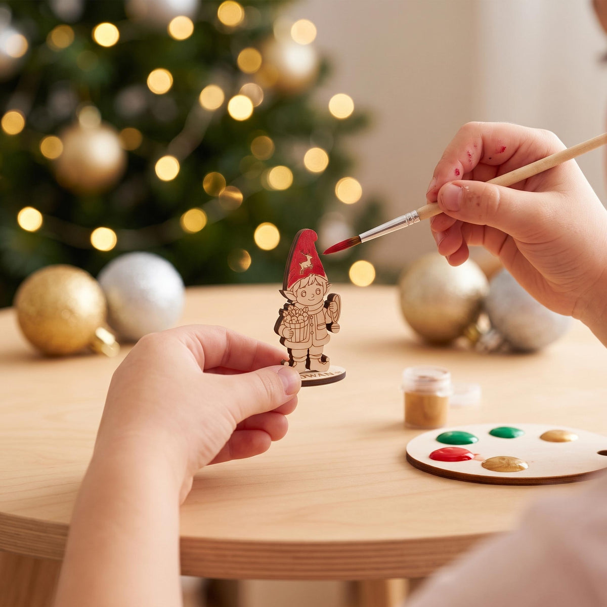 Rowan Reindeer Caretaker - North Pole Elf Figure for Play & Painting - Glowforge