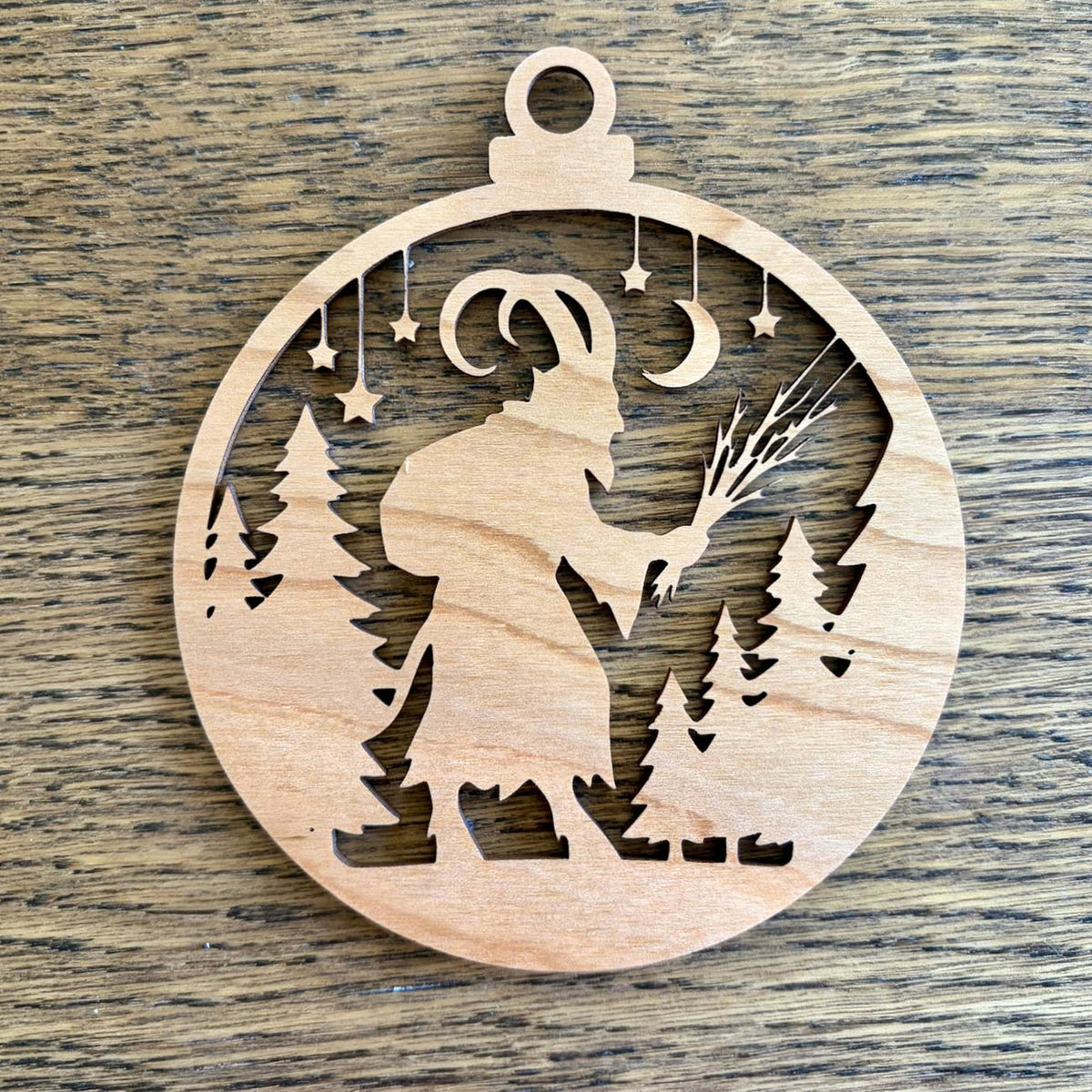Rustic German Krampus Christmas Ornament - Glowforge