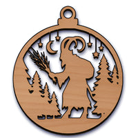 Rustic German Krampus Christmas Ornament - Glowforge