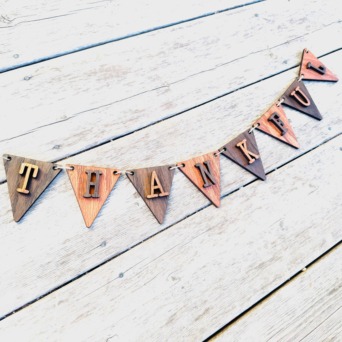 Rustic Thankful Banner - Glowforge