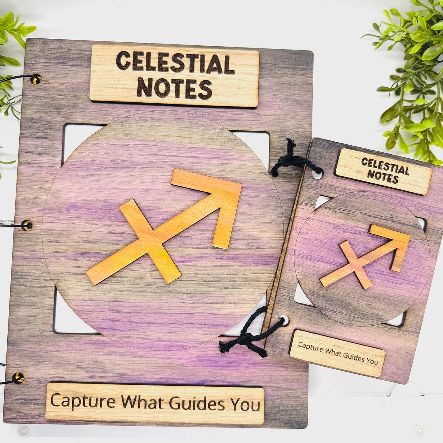 Sagittarius Celestial Notes Notebook Cover - Editable Text (Set of 2)