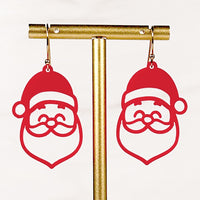 Santa Claus Christmas Earrings - Glowforge