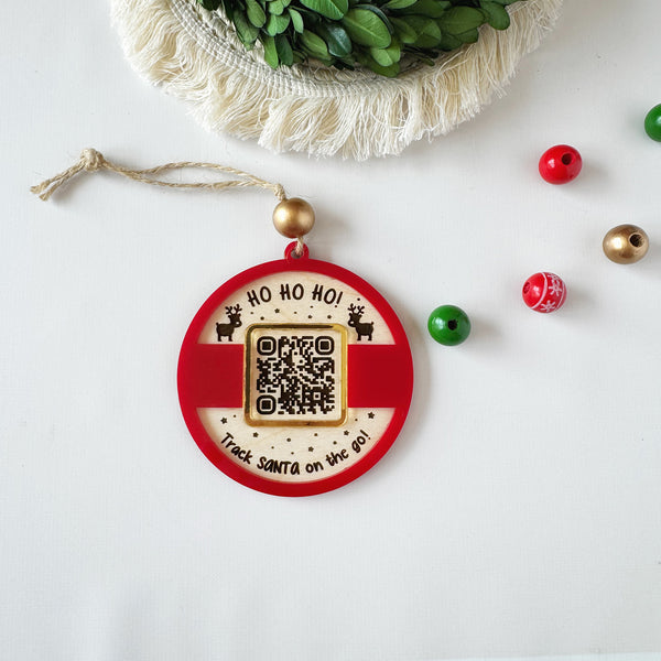 Santa Tracker Christmas Ornament with QR codes to Google – Glowforge Shop