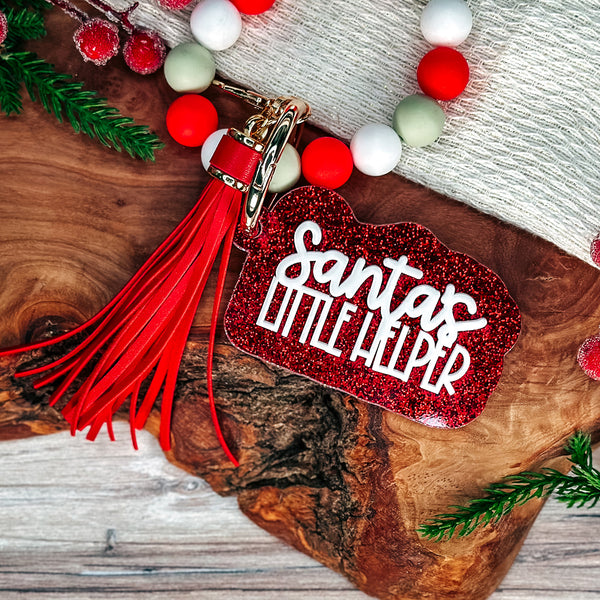 Santa's Little Helper Layered Keychain – Glowforge Shop