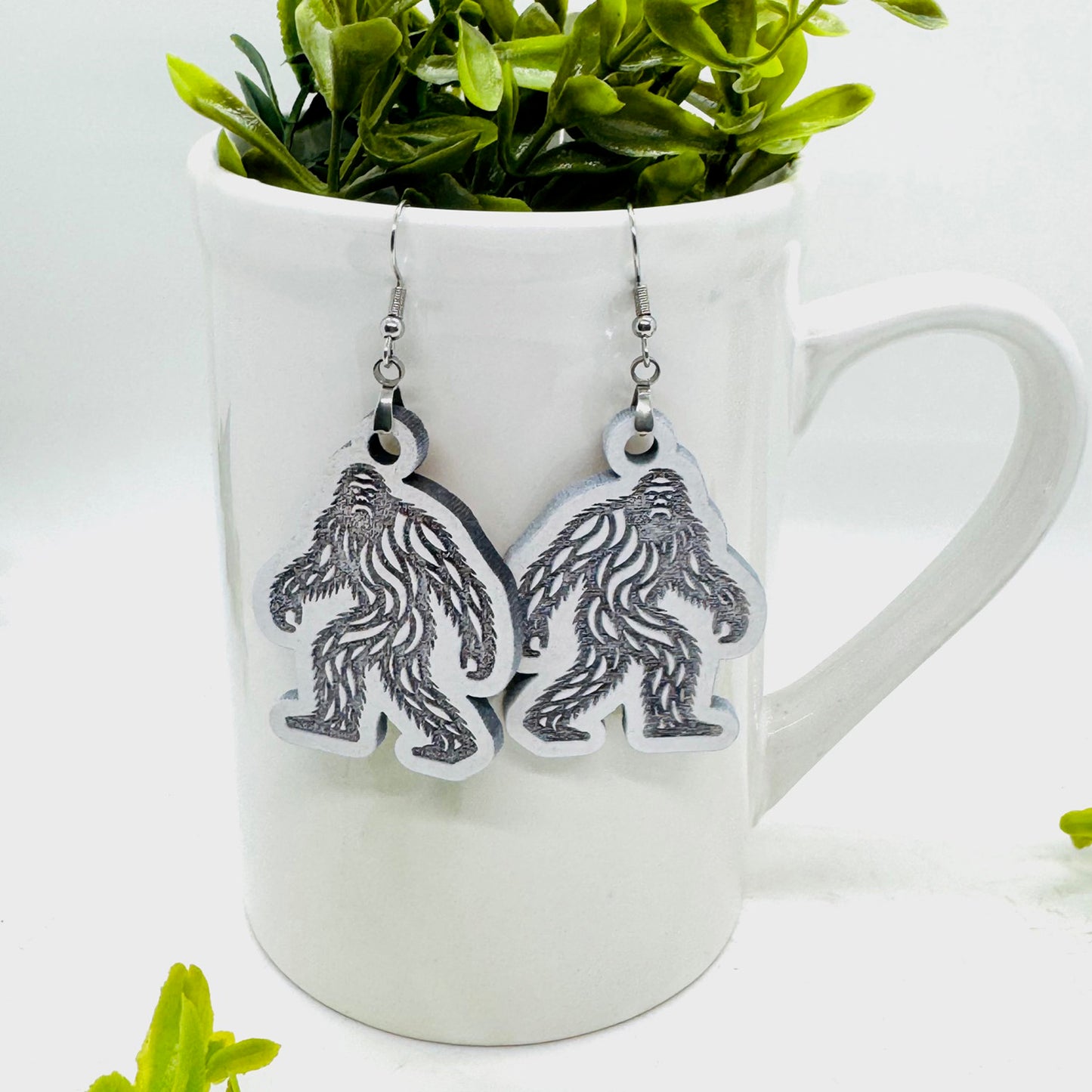 Sasquatch Sightings Engraved Earrings - Glowforge