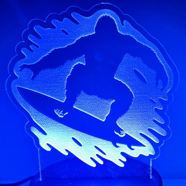Bigfoot Sasquatch Surfing LED Nightlight Insert – Glowforge Shop