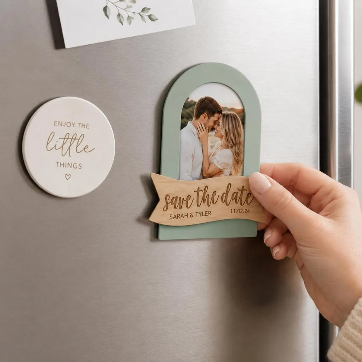 Save the Date Photo Frame - Personalized Wedding Announcement Frame - Glowforge