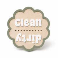 Scalloped Clean Dirty Dishwasher Magnet - Glowforge