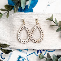 Scalloped Edge Teardrop Earrings - Glowforge