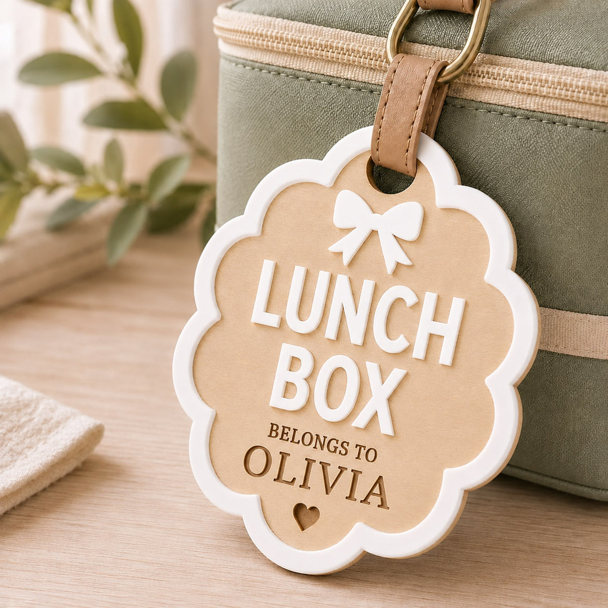 Scalloped Lunch Box Name Tag - Glowforge