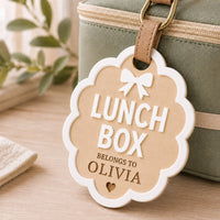 Scalloped Lunch Box Name Tag - Glowforge