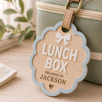 Scalloped Lunch Box Name Tag - Glowforge