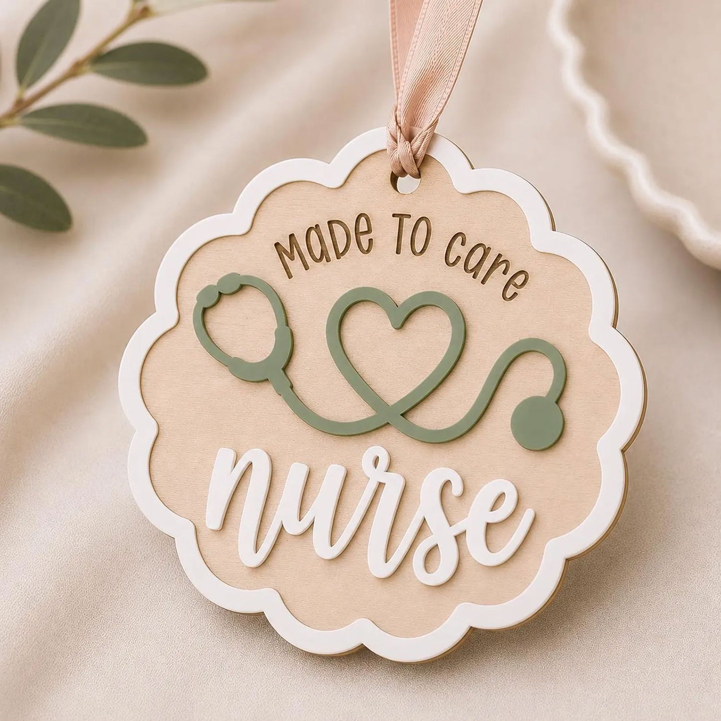 Scalloped Nurse Ornament - Glowforge