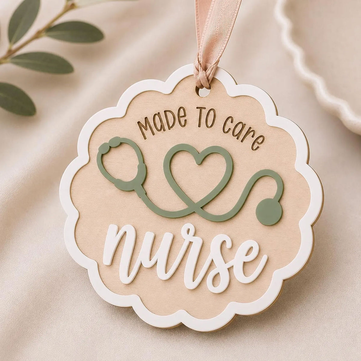 Scalloped Nurse Ornament - Glowforge