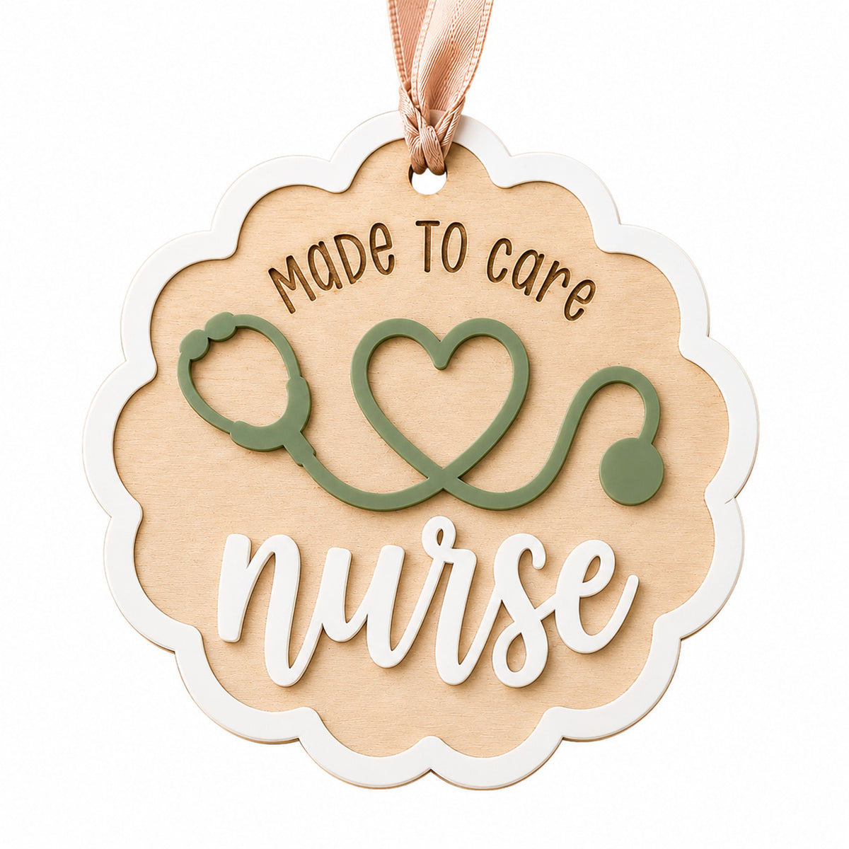 Scalloped Nurse Ornament - Glowforge