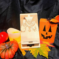 Scary Clown Halloween Phone Stand - Glowforge