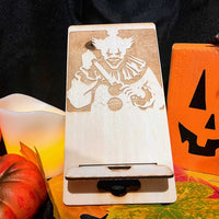 Scary Clown Halloween Phone Stand - Glowforge