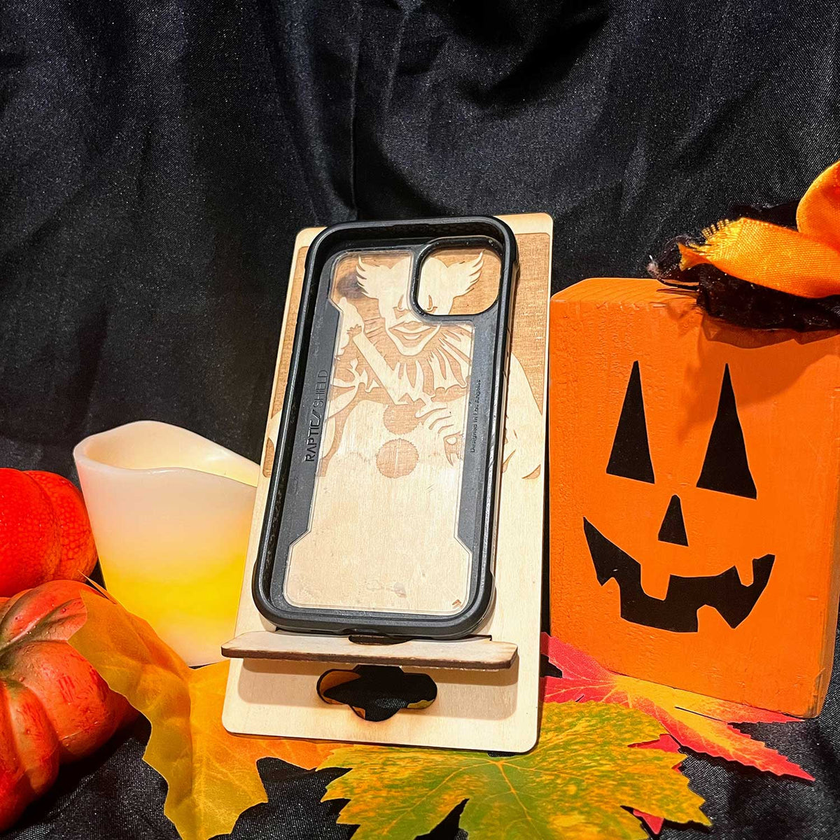 Scary Clown Halloween Phone Stand - Glowforge