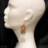 Scary Jack-O-Lantern Earring Pendant - Glowforge