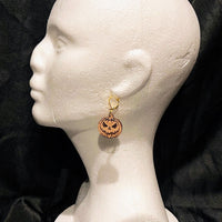 Scary Jack-O-Lantern Earring Pendant - Glowforge