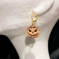 Scary Jack-O-Lantern Earring Pendant - Glowforge