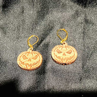 Scary Jack-O-Lantern Earring Pendant - Glowforge