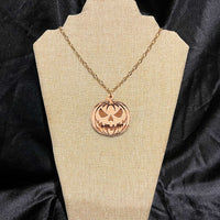Scary Jack-O-Lantern Necklace Pendant - Glowforge