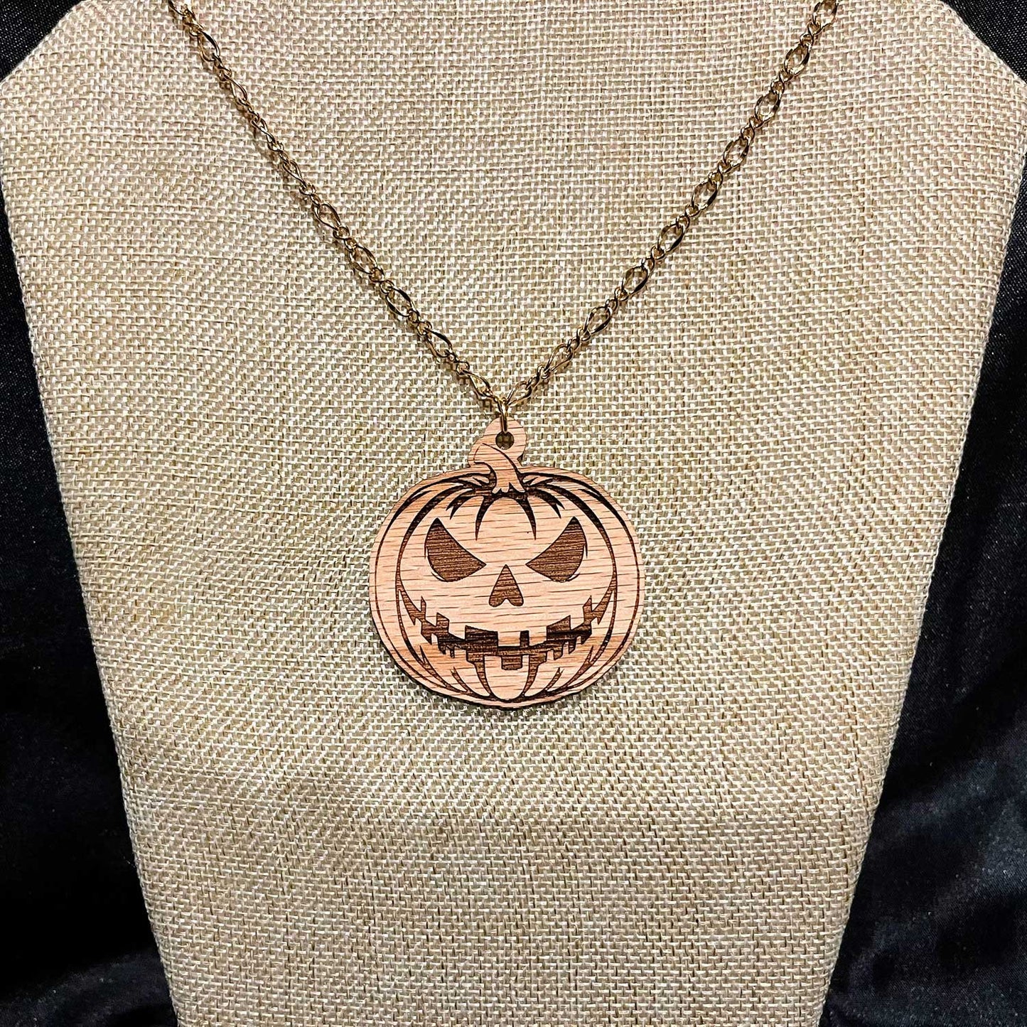 Scary Jack-O-Lantern Necklace Pendant -   Glowforge