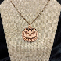 Scary Jack-O-Lantern Necklace Pendant -   Glowforge