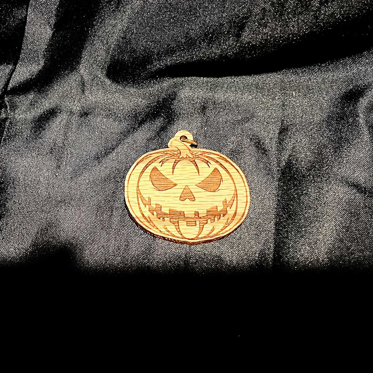 Scary Jack-O-Lantern Necklace Pendant - Glowforge
