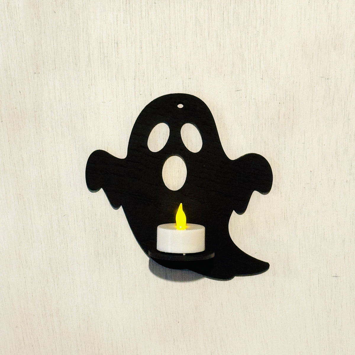 Screaming Ghost LED Tea Light Candle Holder - Halloween Wall Decor - Glowforge