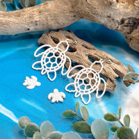 Sea Turtle Dangle and Stud Earrings - Glowforge