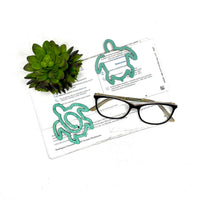 Sea Turtle Shaped Bookmark with Card Backer - Paperclip - Snack Bag Closure - Glowforge
