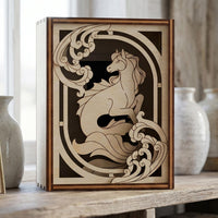Seahorse Mini Diorama - Ocean-Themed Fantasy Display Decoration