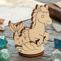 Seahorse Tabletop Miniature - Fantasy Ocean Creature Figurine - Glowforge